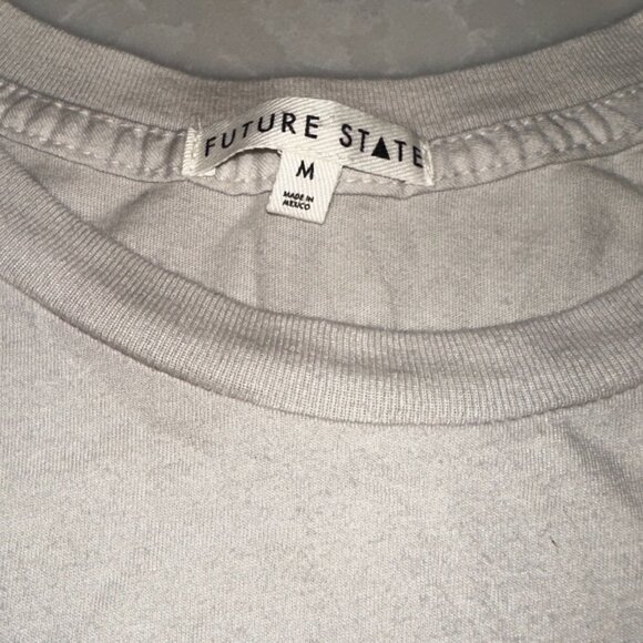 Future State White Graphic Tee with Sun DesignCasual Soft Short Sleeve T-Shirt - Picture 3 of 3